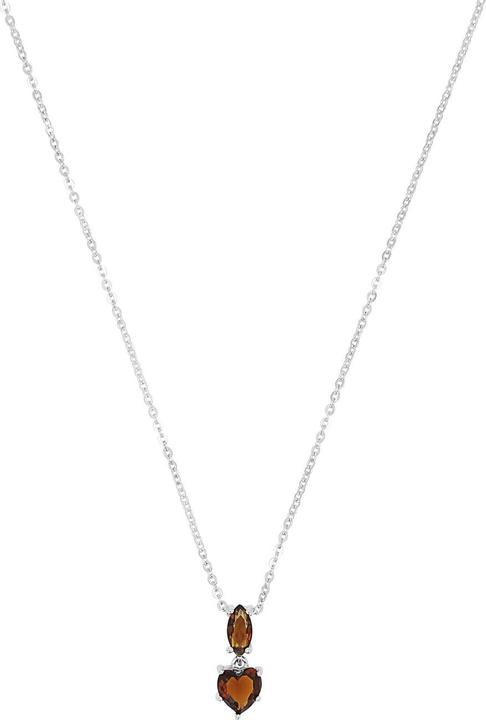 Amor Halsketten für Damen, Sterling Silber 925, Glas | Herz (Argent 925)