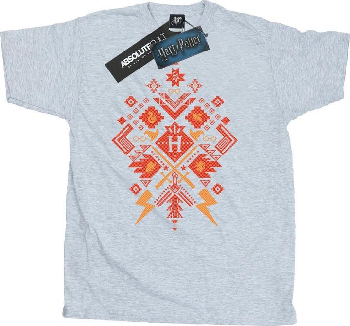 Actual product image Mens Christmas Fair Isle T-Shirt (L)