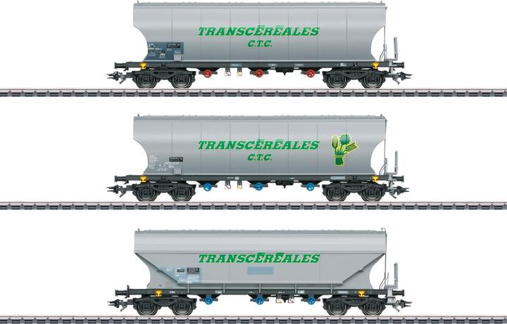 Märklin 46346 H0 Coffret de 3 wagons silos à grains Uagps de la SNCF (Piste H0)