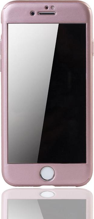 Produktbild König Design Apple iPhone 8 Hülle Case Handy Cover Schutz Tasche Bumper Panzerfolie 9H Pink (Apple iPhone 8)