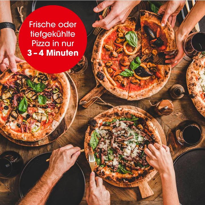 Actual product image Gourmetmaxx Pizza oven Ø 30 cm, red