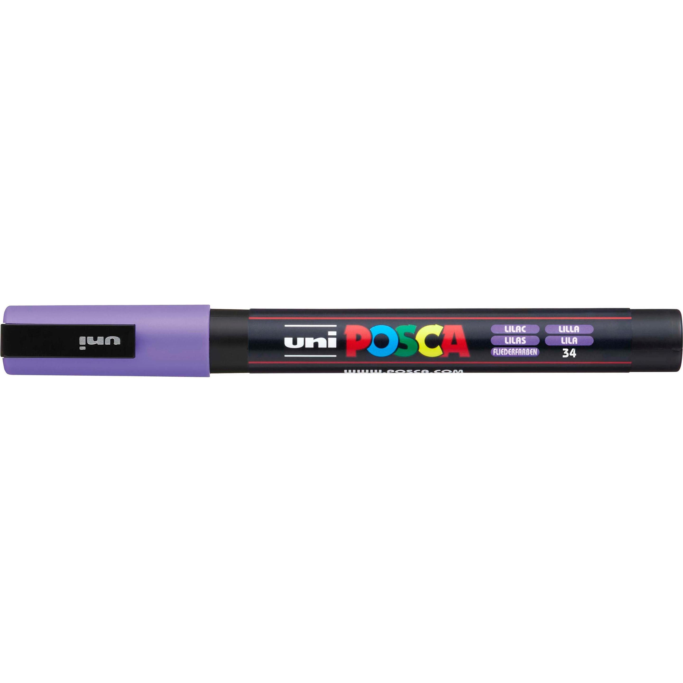 6x Posca, Marker, Marker PC-3M Rundspitze (Violett, 0.90 mm, 1 x)