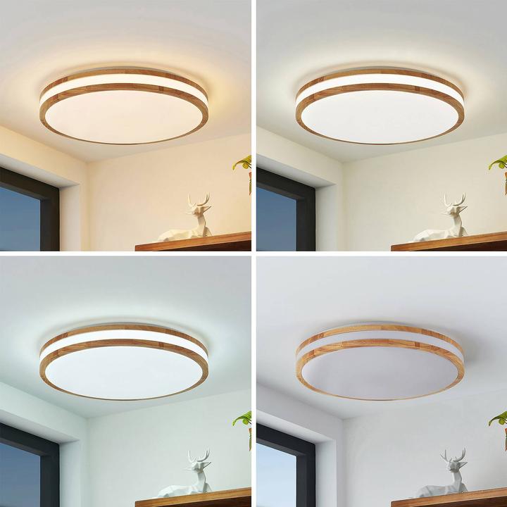 Actual product image Lindby Emiva LED ceiling lamp, light strip centered (2000 lm)