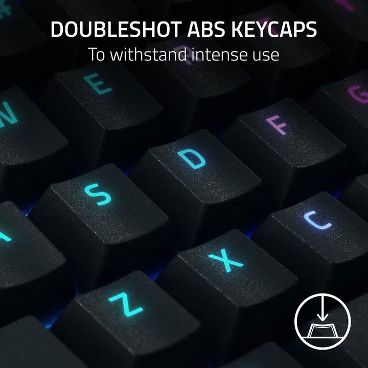 Actual product image Razer BlackWidow V4 Pro Mechanical Gaming Keyboard, Yellow Switch, US Layout, Wired, Black (Eng. Int., Cable)