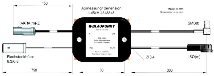 Actual product image Blaupunkt Antenna splitter