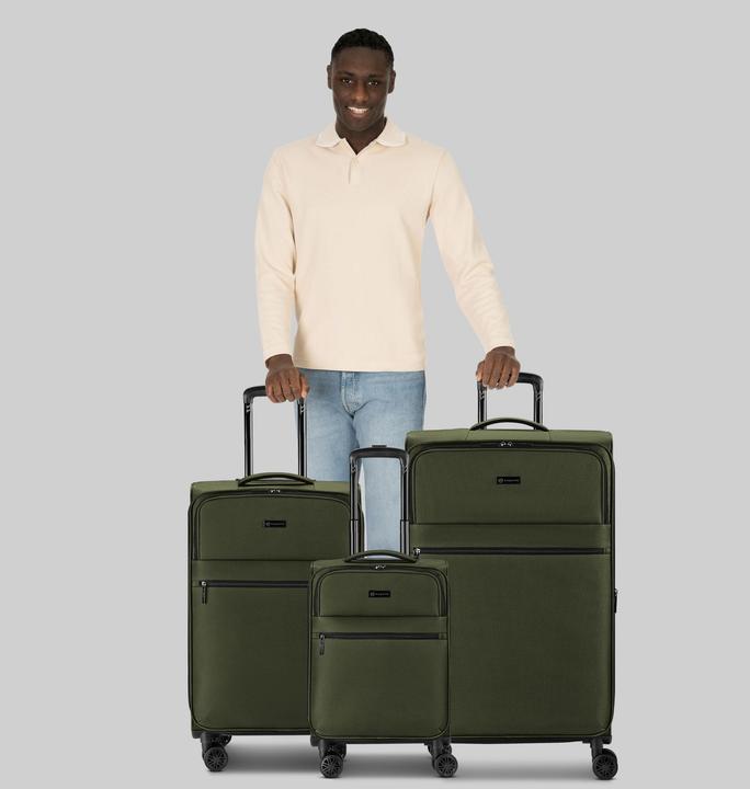 Produktbild Bugatti Valencia Soft 4 Rollen Kofferset 3-teilig mit Dehnfalte (190 l)