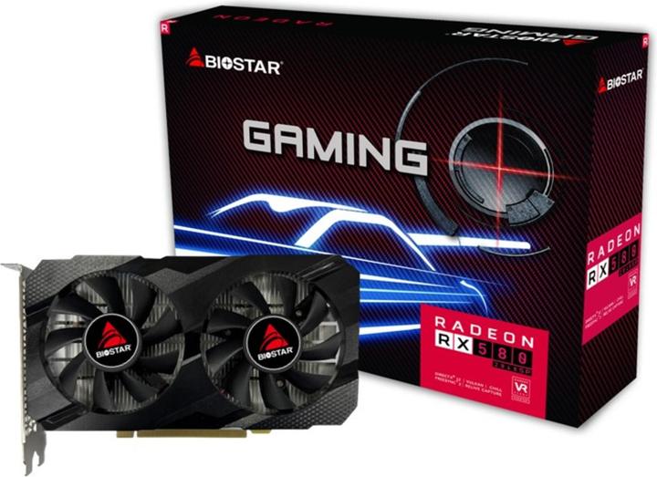 Actual product image Biostar Graphics CardBIOSTARAMDRadeon RX 5801150 MHz8 GBGDDR5256 bitPCI Express x16 3.0ActiveVA5815RF82 (8 GB)