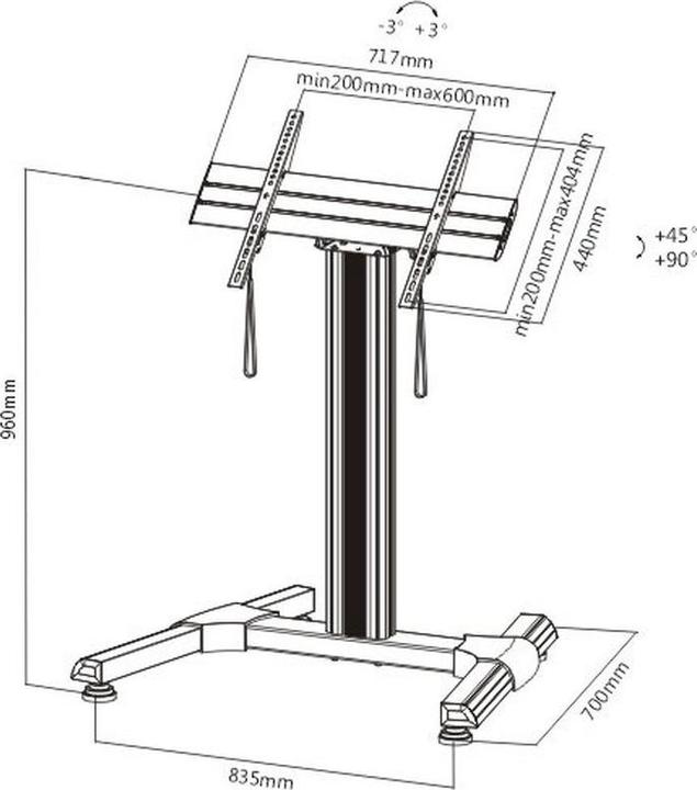 Produktbild Xantron Monitor Ständer TOPLINE-FS01 (Universal, 70", 70 kg)