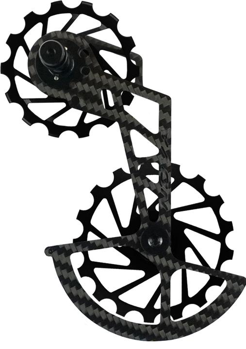 Nova Ride Rear derailleur, carbon/ceramic, type Shimano Ultegra/Dura-Ace 12S, black (12-speed)