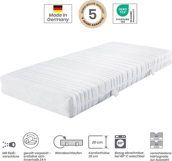 Actual product image Erwin Müller Landeck (100 x 190 cm, Foam core)