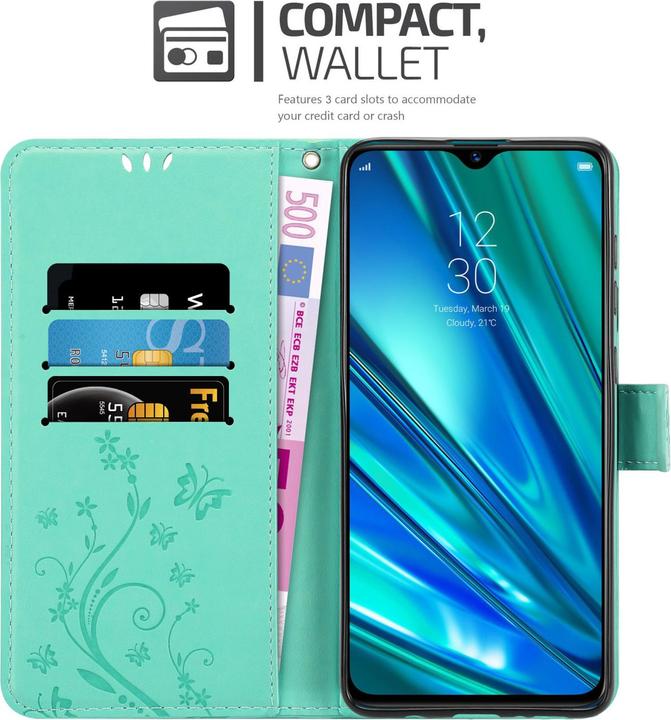 Actual product image Cadorabo Flower Book Case for Realme 5 PRO / Realme Q (Realm Q, Realme 5 Pro)