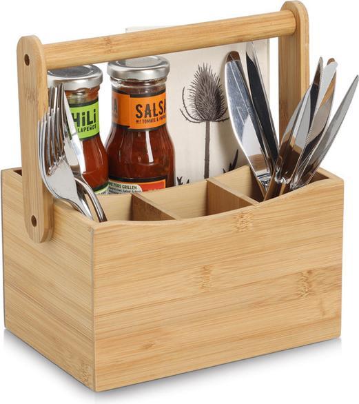 Actual product image Zeller Present Besteck- und Serviettenhalter Bambus 21.5x14x12/23 cm
