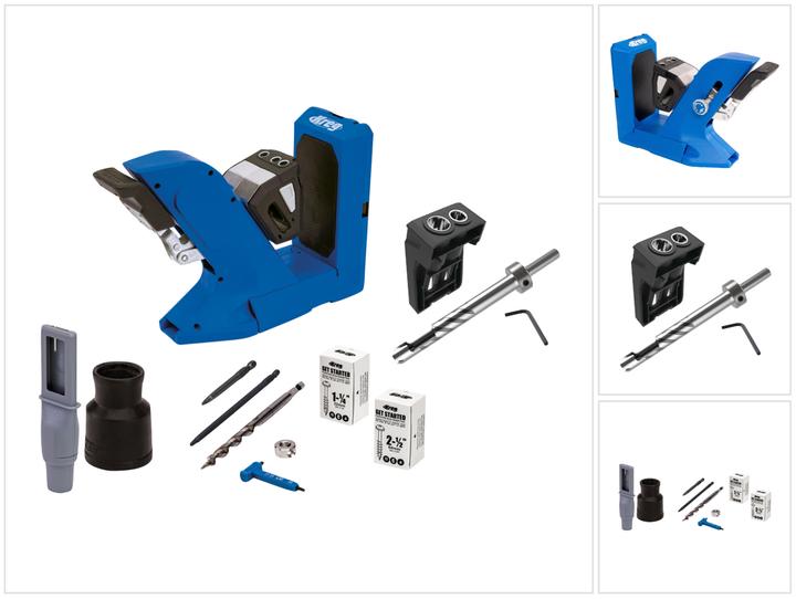 Kreg Gabarit de perçage pour trous de poche 720 ( KPHJ720 ) + Gabarit de perçage pour goujons + Foret