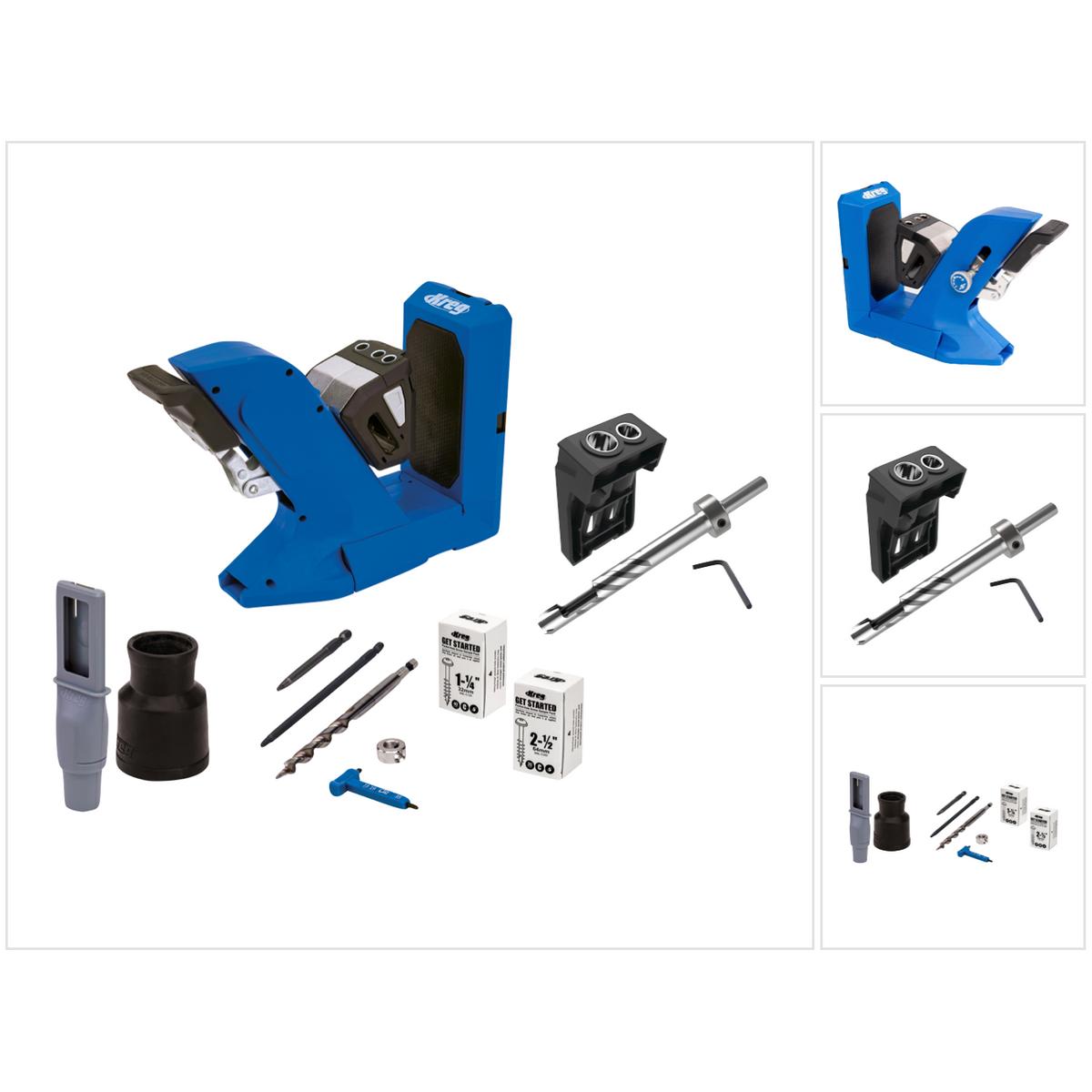 Kreg, Zubehör Maschine, Pocket Hole Jig 720 Taschenloch Bohrschablone ( KPHJ720 ) + Dübel Bohrschablone + Stufenbohrer