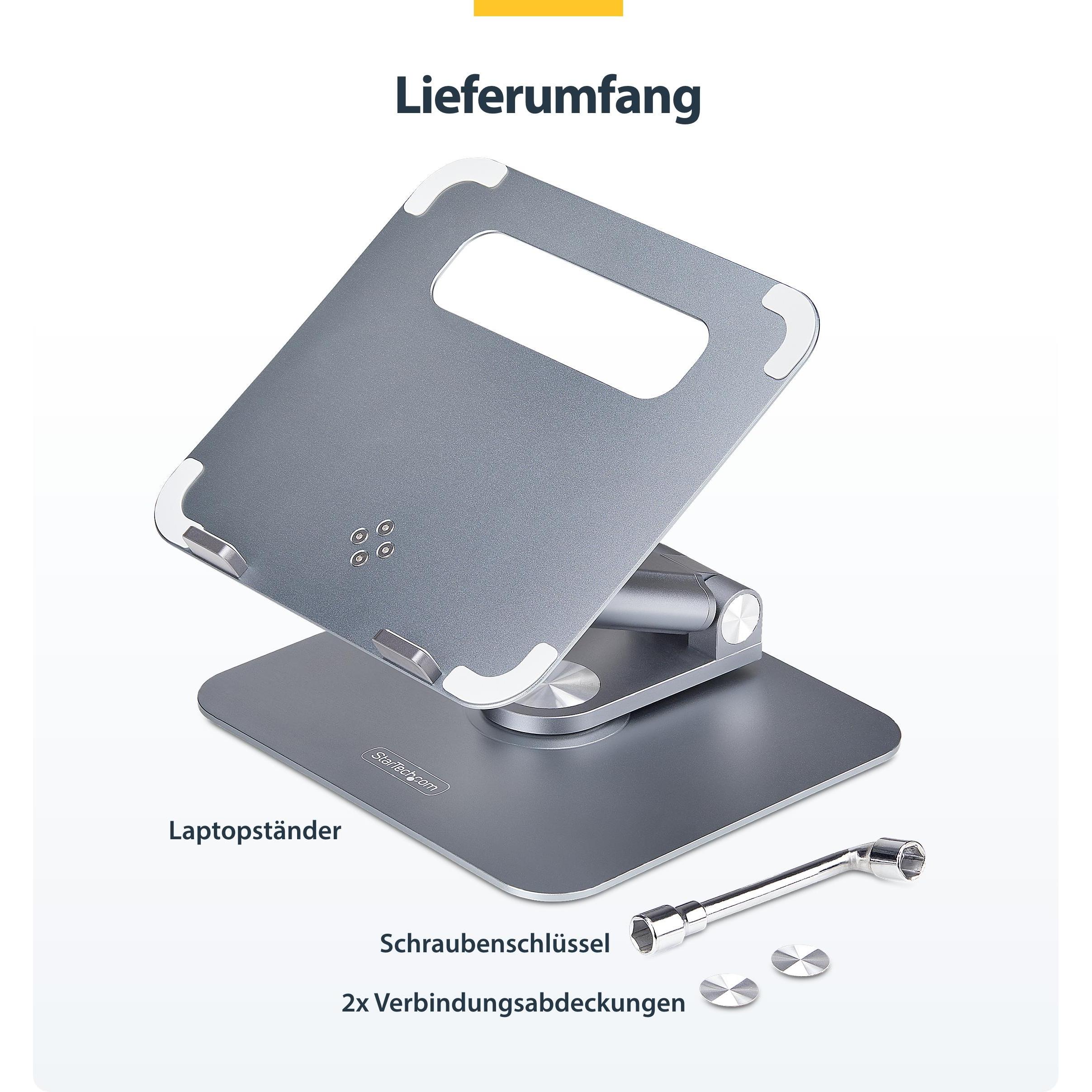 StarTech Laptop Stand/Riser, Notebook Ständer, Silber