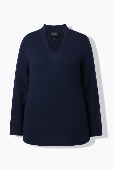 Produktbild Ulla Popken Pullover, Seidenmix, Kelchkragen, Langarm (60)