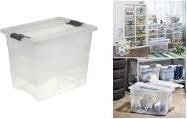 Produktbild OKT Aufbewahrungsbox "Kristall-Box", 24 Liter, transparent Box und Deckel: natur-transparent / Clips:... (24 l)