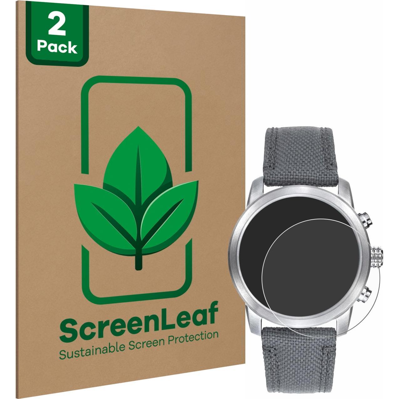 ScreenLeaf Schutzfolie nachhaltiger Displayschutz Displayschutzfolie Folie Klar Transparent, Smartwatch Schutzfolie, Tra...