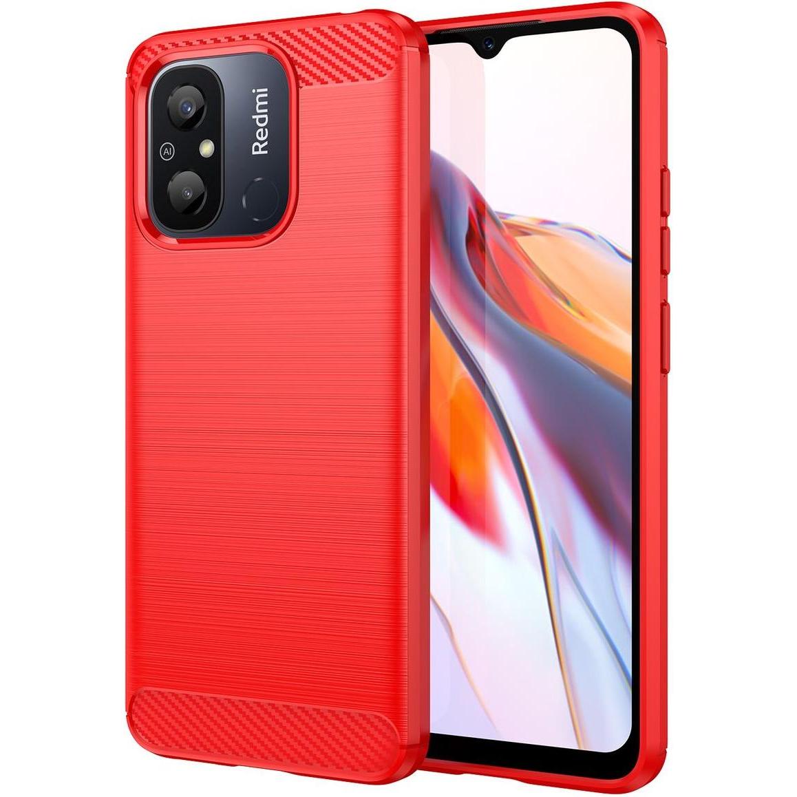 König Design Hülle Handy Schutz für Xiaomi Redmi 12C Case Cover Etuis Bumper Carbon Schale (Xiaomi Redmi 12C), Smartphon...