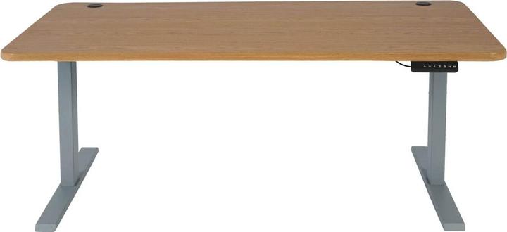 Image du produit Swisshandel24 Bureau, table d'ordinateur, hauteur réglable électriquement 160x80cm 53kg structure marron, gris (160 x 80 x 121 cm)