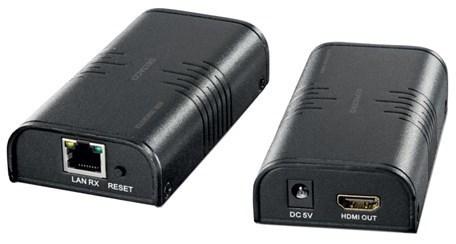 Actual product image Deltaco Ethernet HDMI Extender, Up to 120m in 1080P with Cat6, Juodas (CAT6, 120 m)