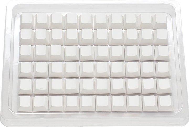 Ducky Blank white PBT set, cherry profile - 133 keycaps
