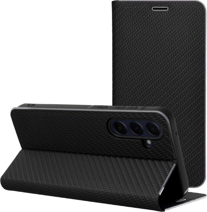 Produktbild Partner Telecom Book case OEM LUNA Book Carbon for HUAWEI Y6 2019 black (Huawei Y6 (2019))