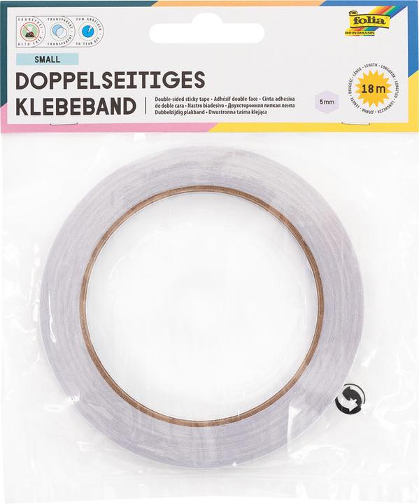 Actual product image Folia Double-sided adhesive tape, 5 mm x 18 m, transparent (5 mm)