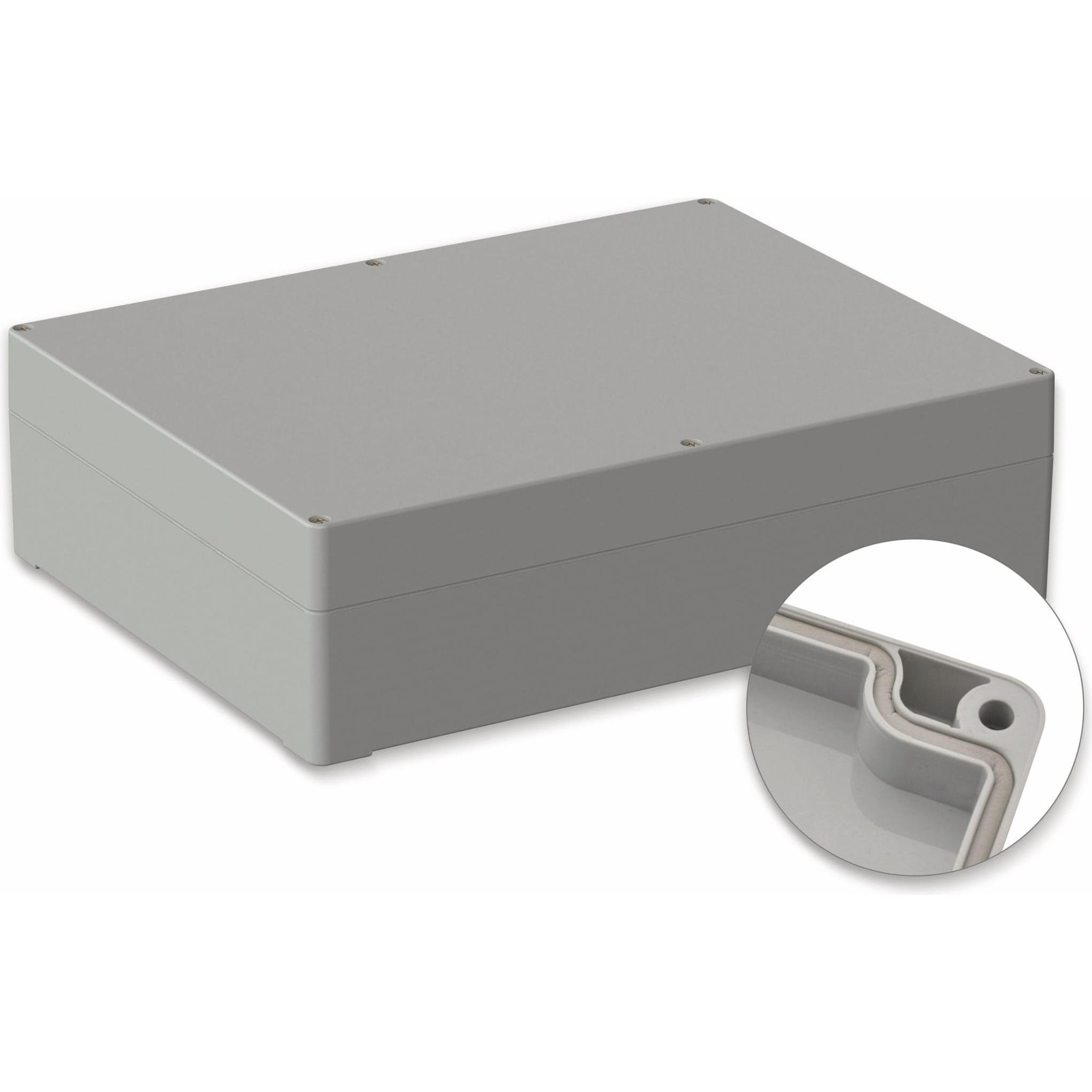 Pollini Gehäuse, 5U350300, 300x230x85 mm POLLIN, IP65, Lichtgrau (Gehäuse), Elektronikzubehör + Gehäuse, Grau