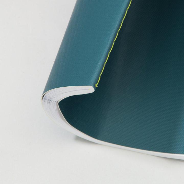 Actual product image Sigel 2 notebooks Linescape DIN A5 chequered, medium blue, neon green softcover 68 pages (A5, Checked, Soft cover)