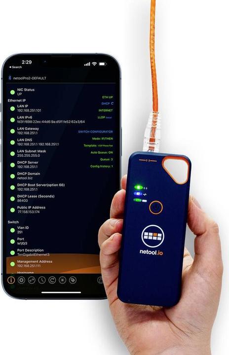 Actual product image Netpeppers Network cabling tester, netool.io Pro2 smart network tester, 4-pack