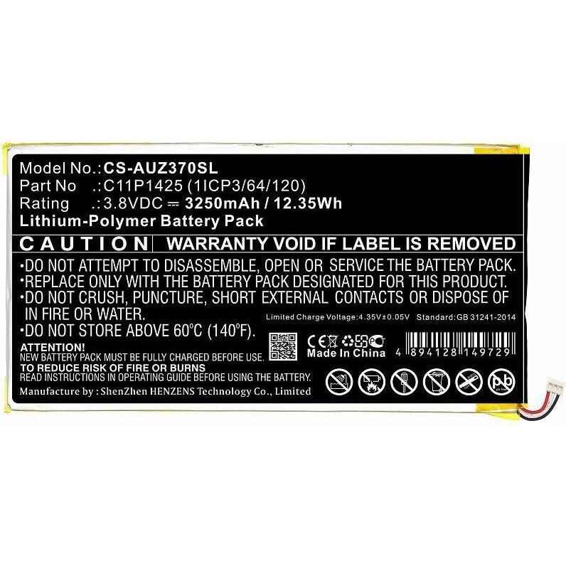 CoreParts Battery for Asus Tablet (3250 mAh), Notebook Akku, Schwarz
