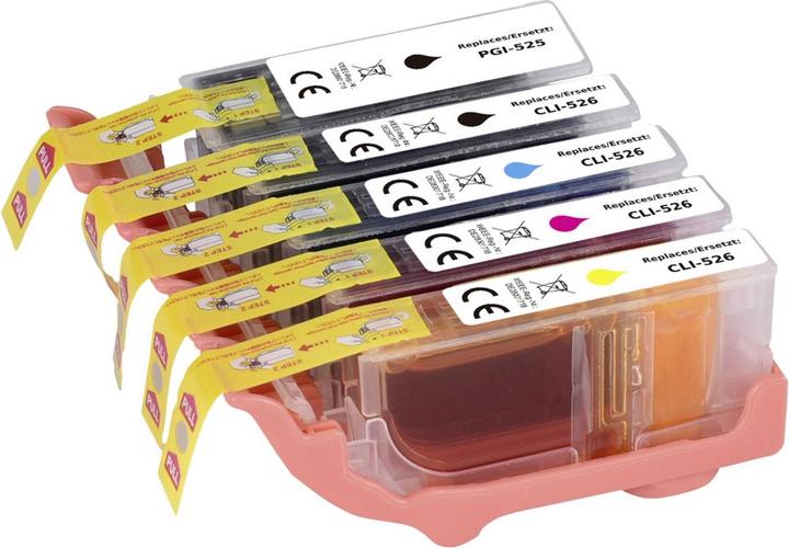 Produktbild Renkforce Tinte Kombi-Pack ersetzt Canon PGI-525 PGBK + CLI-526 BKCMY Kompatibe (BK)