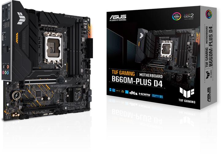Produktbild ASUS TUF GAMING B660M-PLUS D4 (LGA 1700, Intel B660, mATX)