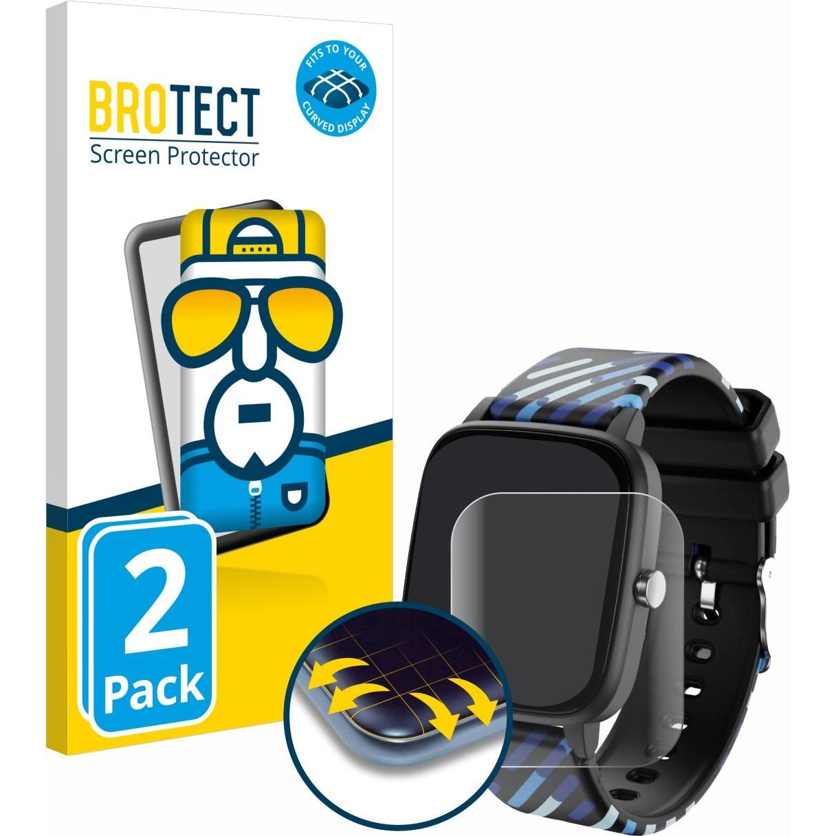 Thumbnail - BROTECT Full-Cover Displayschutz, Smartwatch Schutzfolie, Transparent