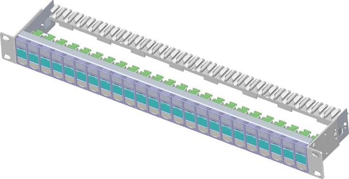 Produktbild Metz Connect BTR E-DAT Modultraeger 24tlg 1HE lgr Modultraeger f. 24 einzelgeschirmte Module lichtgrau