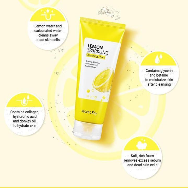 Actual product image Secret Key Lemon Sparkling Cleansing Foam (Cleansing Balms, 120 ml)