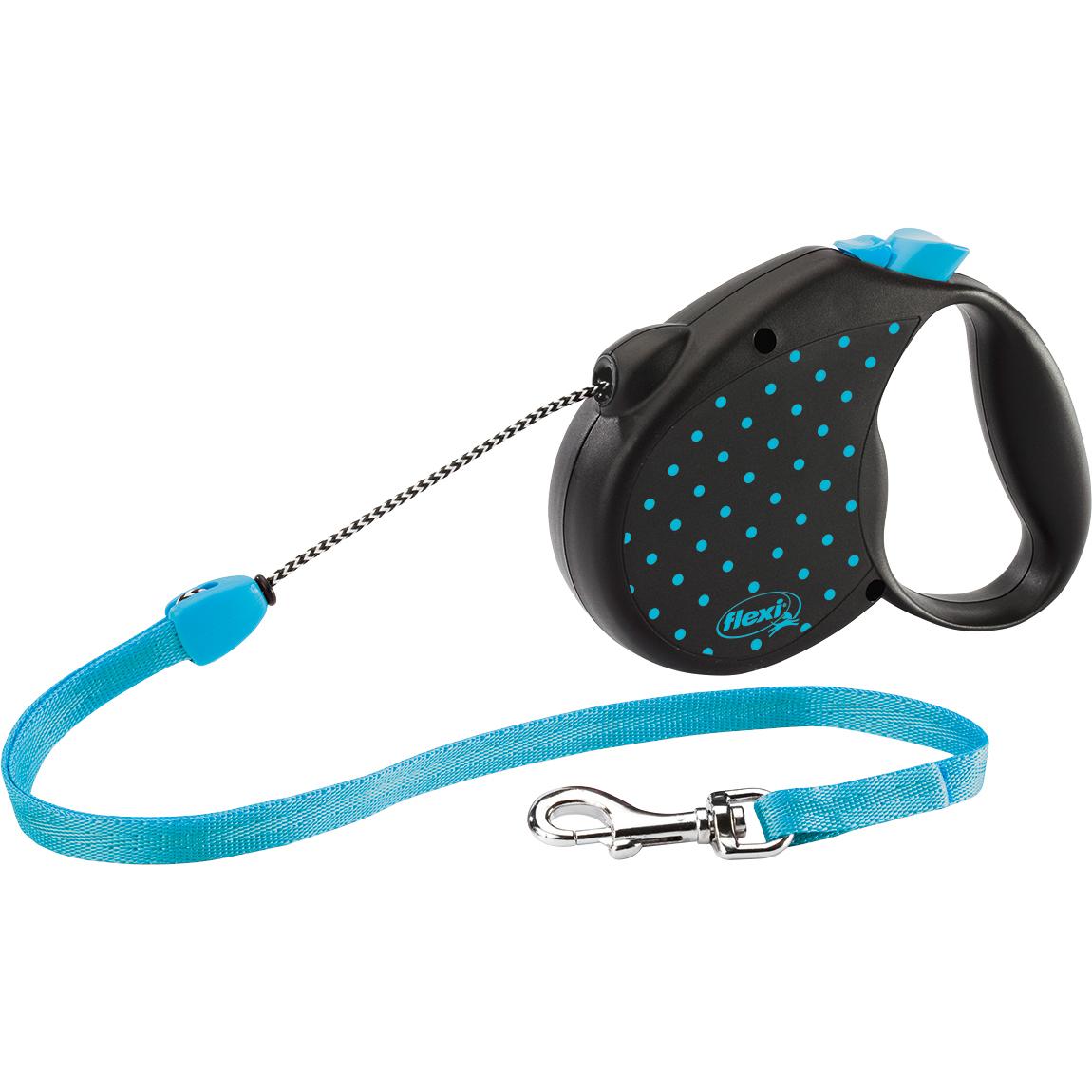 Flexi Color Dots 2014 M snor 5M, 20KG, blå (M, Cane), Collare + Guinzaglio
