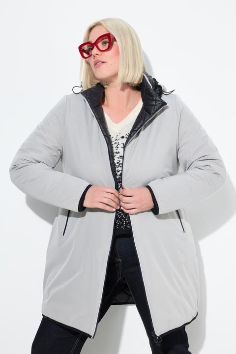 Produktbild Ulla Popken HYPRAR Wende-Steppjacke, Reflektor, 2-Wege-Zipper (54)