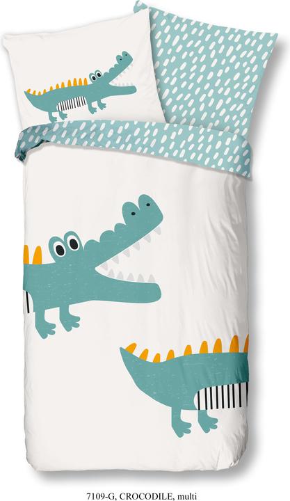 Productafbeelding Good Morning Krokodil" omkeerbaar beddengoed (Beddengoed set, 135 x 200 cm)