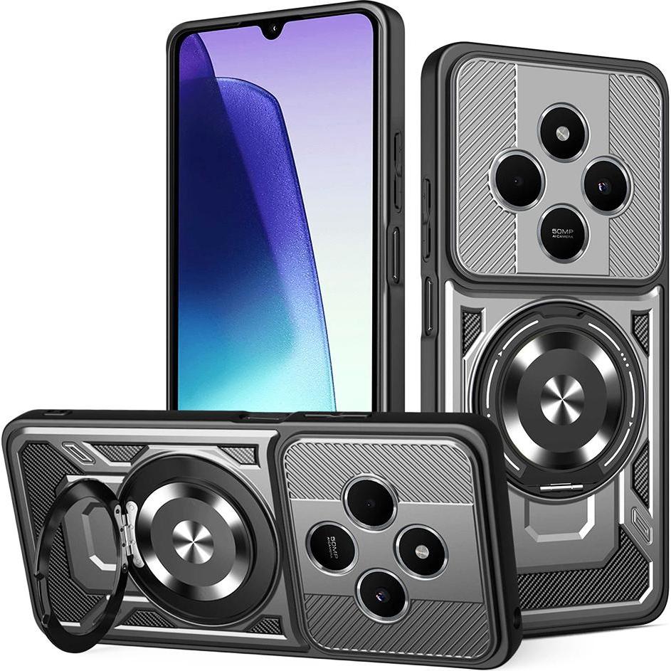 Techsuit Grigio - Ruggedcam - Xiaomi Redmi 14C / Poco C75 - Gray (Xiaomi Poco C75, Xiaomi Redmi 14C), Cover Smartphone,