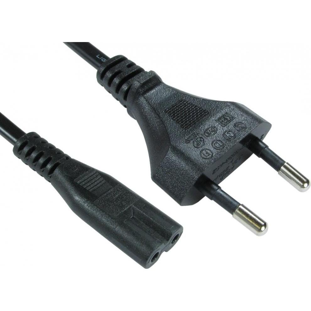 Cables Direct 2MTR EURO M-C7 F FIG 8 BLK POW CAB (2 m), Cavo di alimentazione