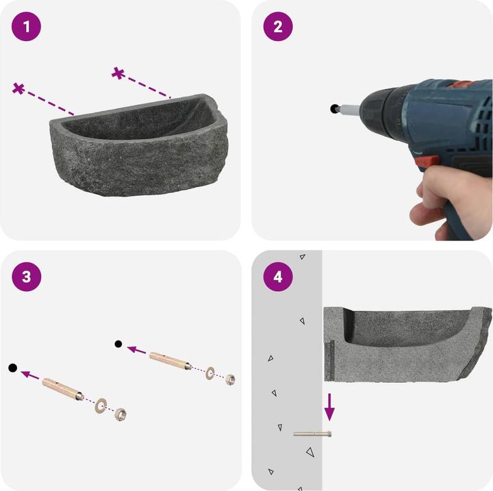 Actual product image vidaXL Badezimmer-Basin (350 mm, 450 mm)