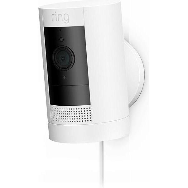 Ring Stick Up Cam Plug-in (1920 x 1080 Pixels), Netzwerkkamera, Weiss