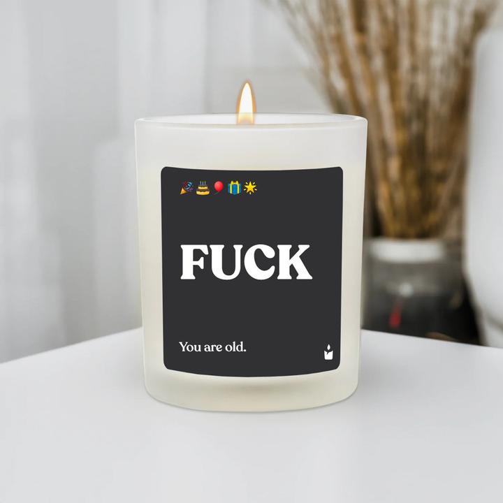 Immagine prodotto Chatty Candles Candela profumata Flowery FUCK - Sei vecchio