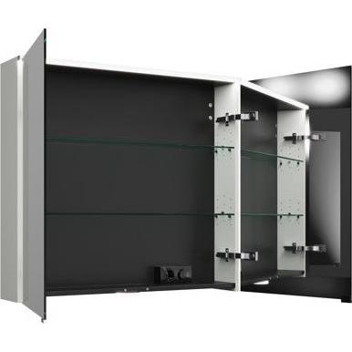 Thumbnail - burgbad, Spiegelschrank, Eqio Spiegelschrank mit horizontaler LED-Beleuchtung und Waschtischbeleuchtung, 2 Türen, 90