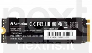 Actual product image Verbatim Vi7000G (1000 GB, M.2 2280)
