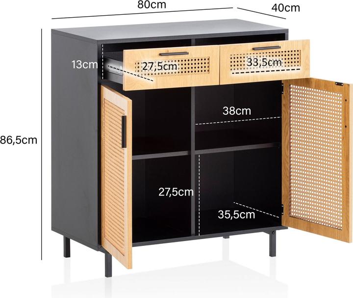 Produktbild FineBuy Kommodenschrank (80 x 40 x 86.5 cm)