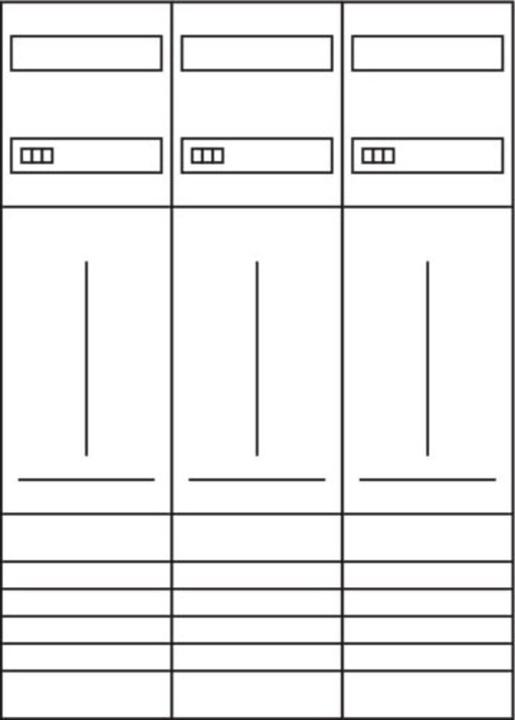 Actual product image Hager Complete bay universZ 3ZP 3 bay version NRW SH MV Nsachsen EONMitte