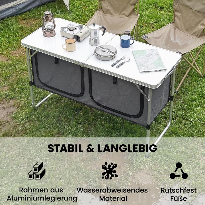 Produktbild Outsunny Campingküche Aluminiumlegierung, MDF Silber